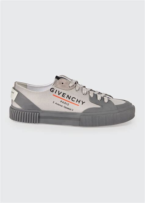 givenchy men's paris-logo light tennis sneakers|givenchy paris sneakers.